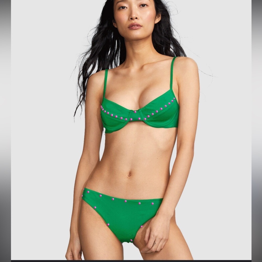 Cynthia Rowley Studded Bikini Top and Bottoms